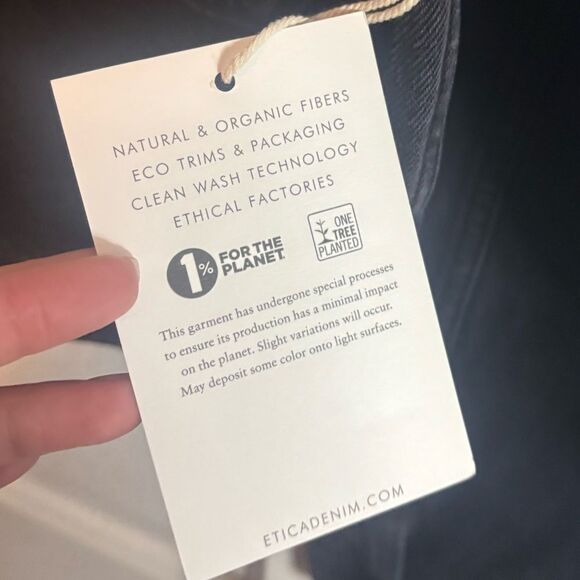 Etíca denim pinstriped blue denim jacket NWT SIZE SMALL - Picture 3 of 3